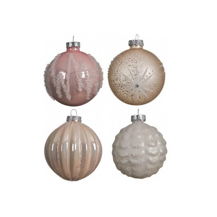 SFERA VETRO DECORATE 4 ASS ROS